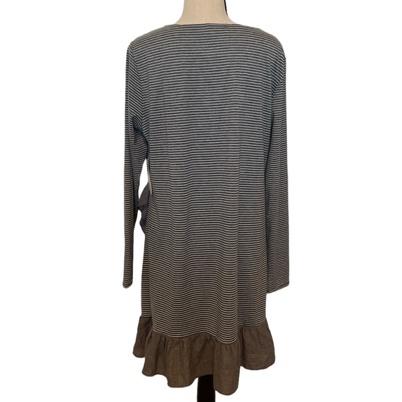 Altar’d State | long sleeve striped ruffled dress Sz L - Picture 3 of 10